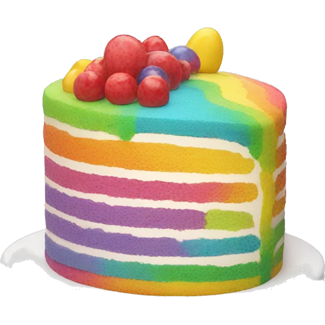 Rainbow cake emoji