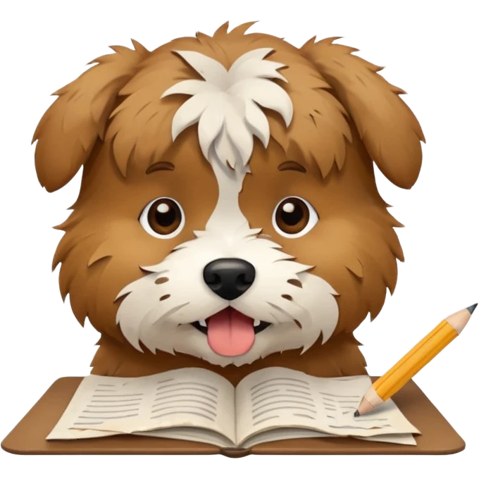 Dog eat homework emoji