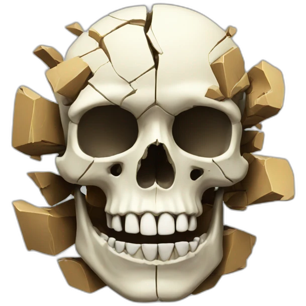 fragmented-skull emoji