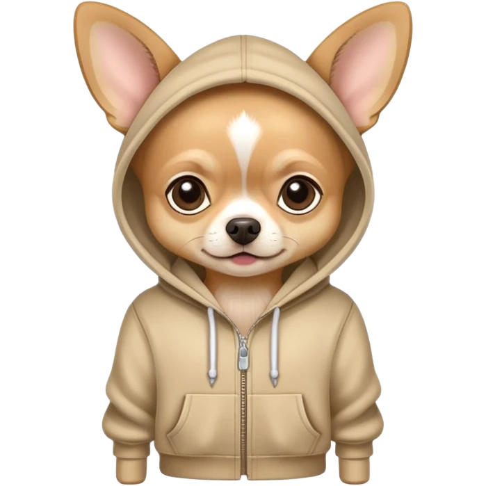 Chihuahua wearing a hoody emoji