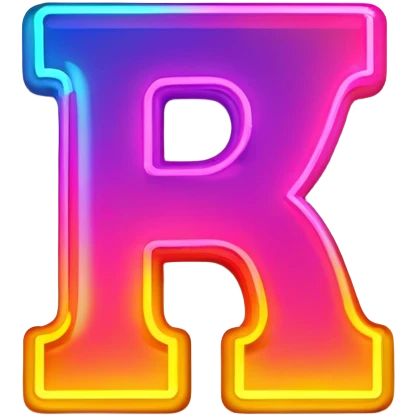 No problem neon letters emoji