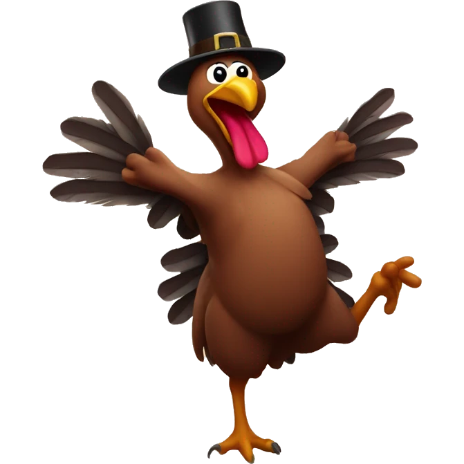 Dancing turkey emoji