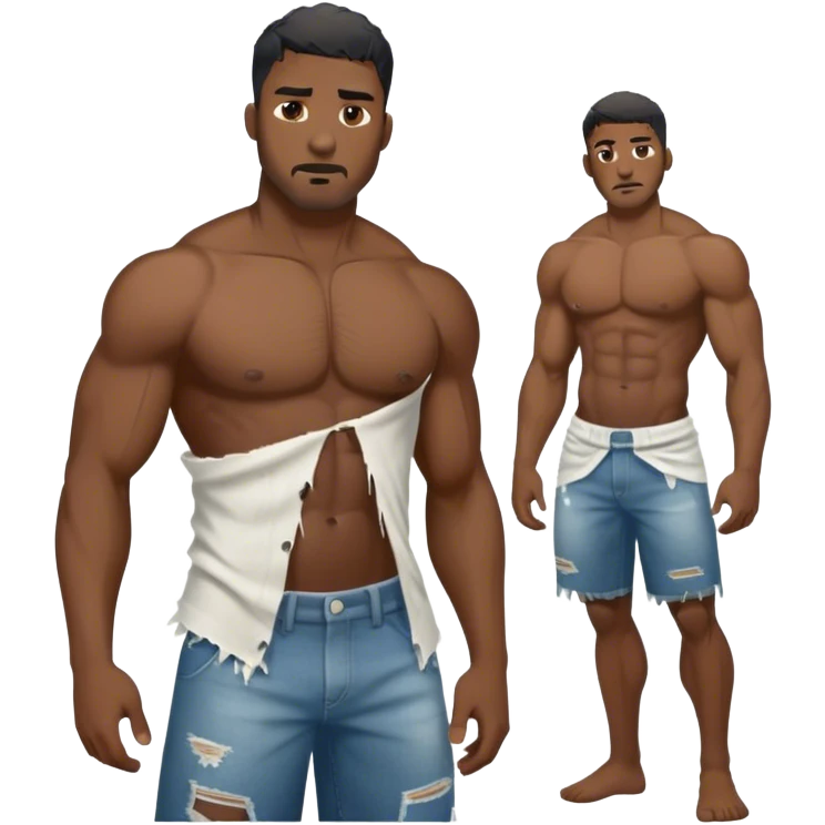black man as a slave emoji