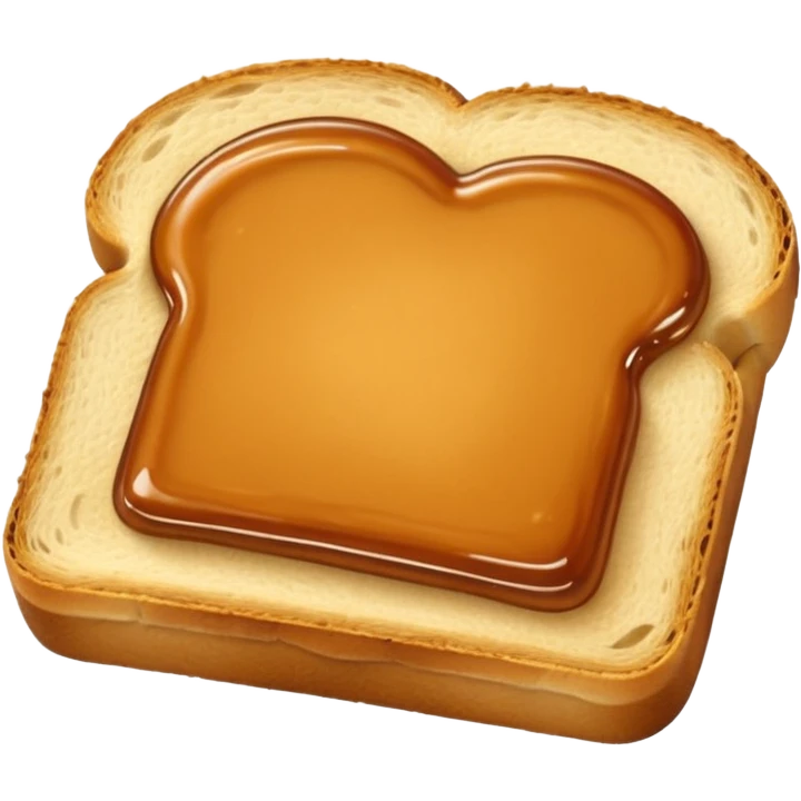 toast of bread with dulce de leche in it emoji