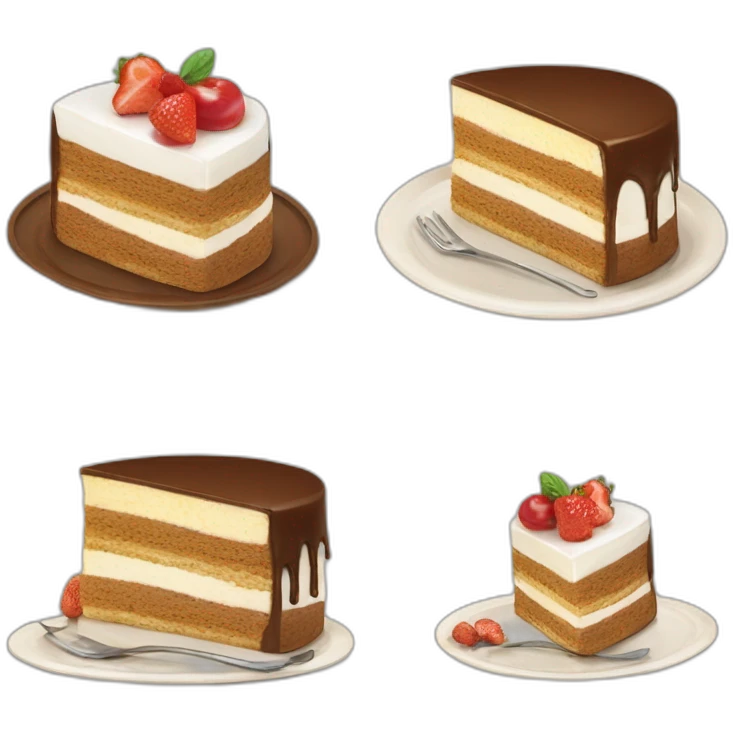 Un chat qui mange un gâteau emoji