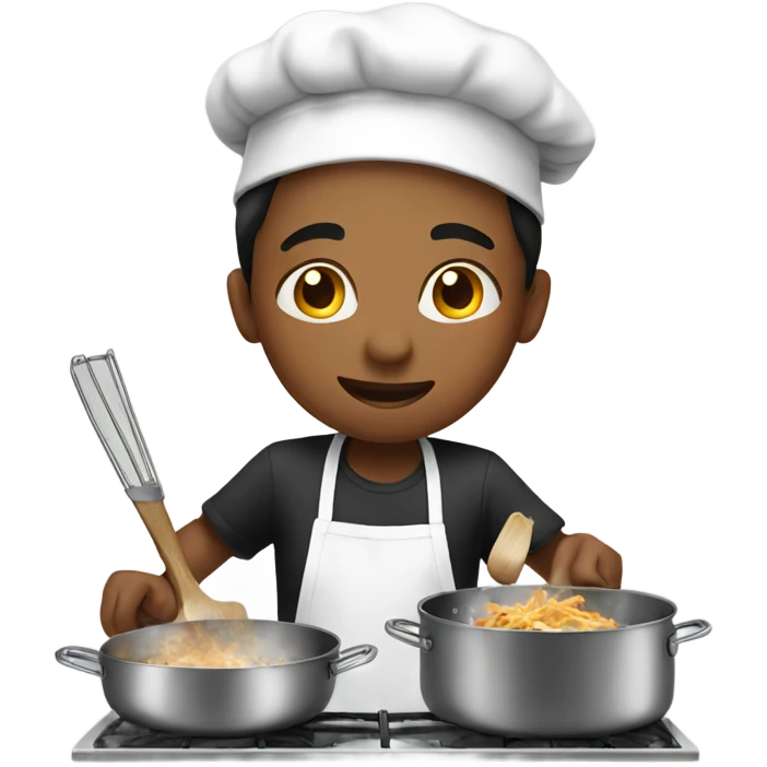 boy cooking in kitchen emoji