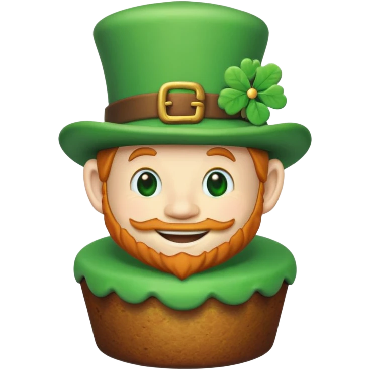 green leprechaun cake emoji