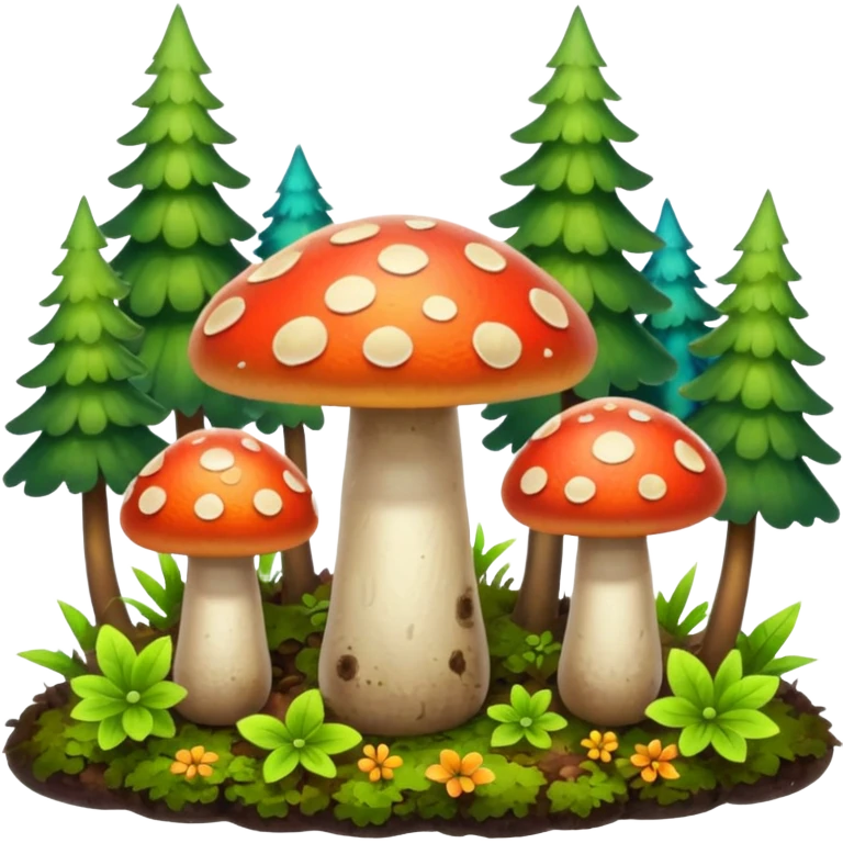 colorfull mushrooms emoji