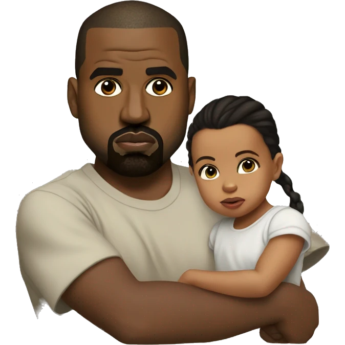 Kanye West with North West emoji