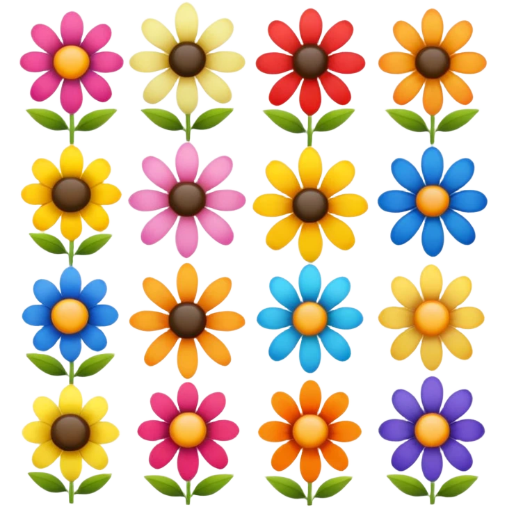 items for flower emoji
