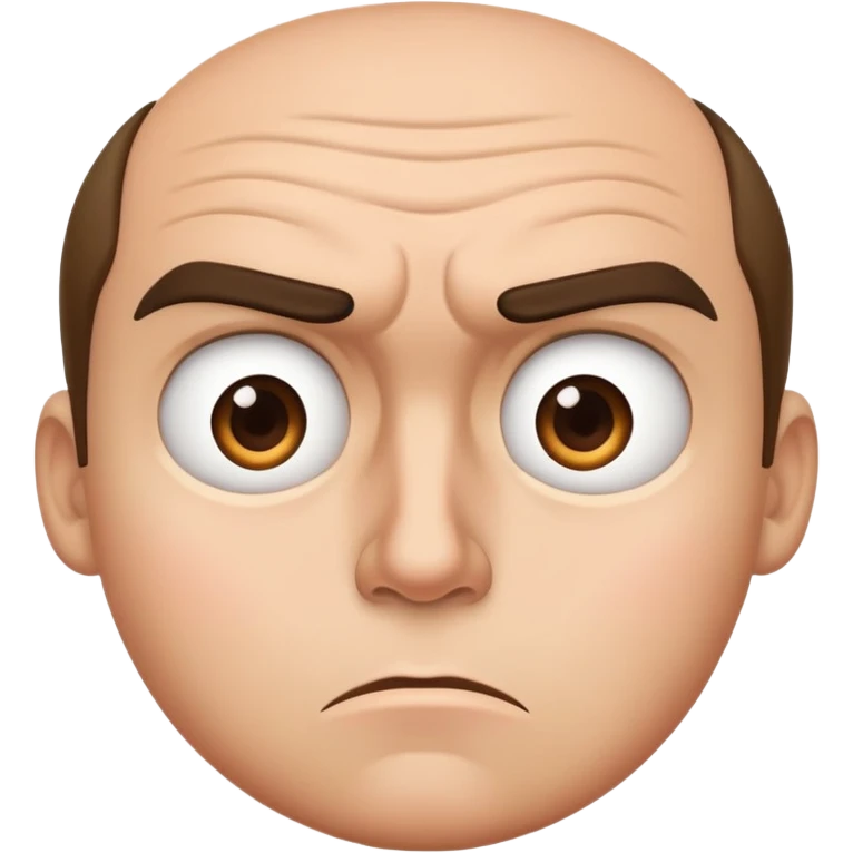 Confused face with furrowed brow and raised eyebrow emoji