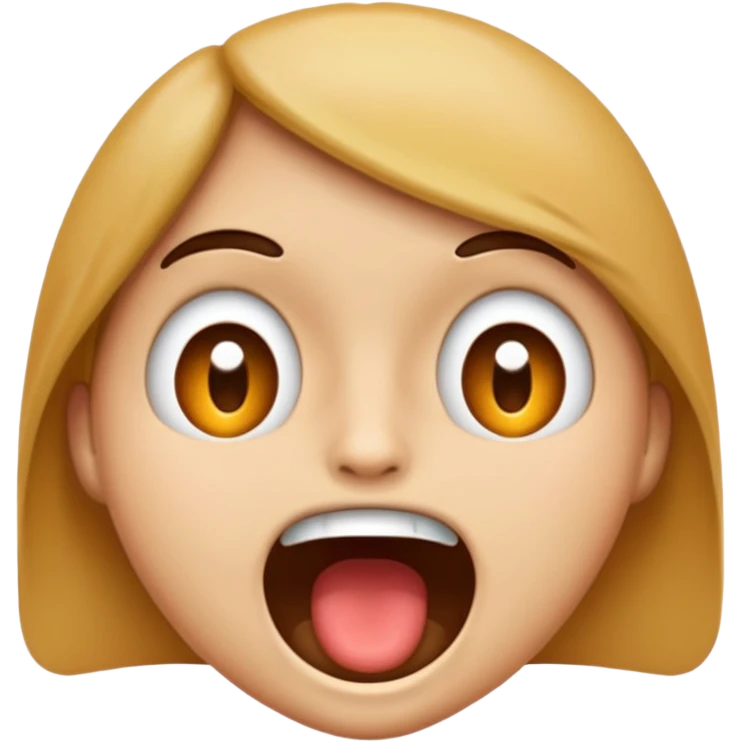 Fes-me un emoji amb una boca se sorpresa exageradament oberta. emoji