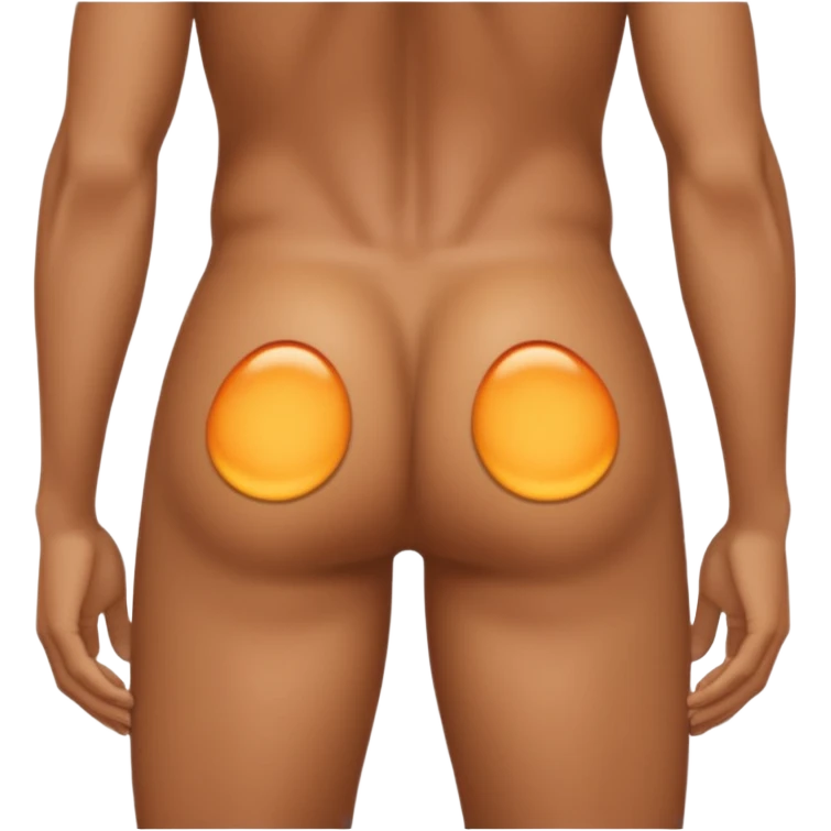 Grabbing butt and looking back emoji