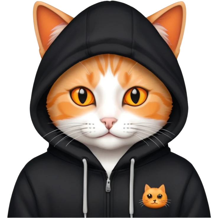 Cat with essentials hoodie emoji