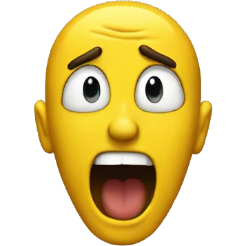 A yellow emoji dude screaming but fixed emoji