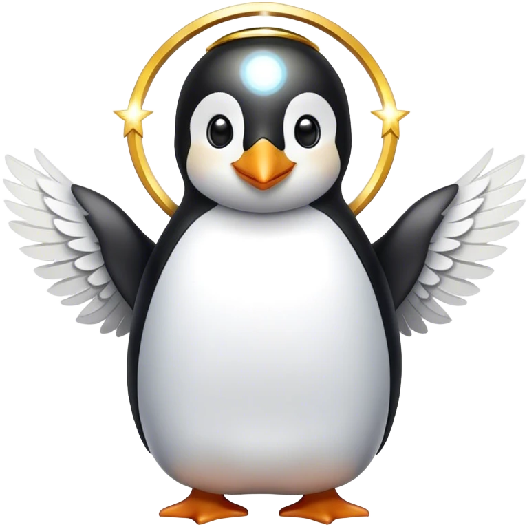 Angel penguin emoji
