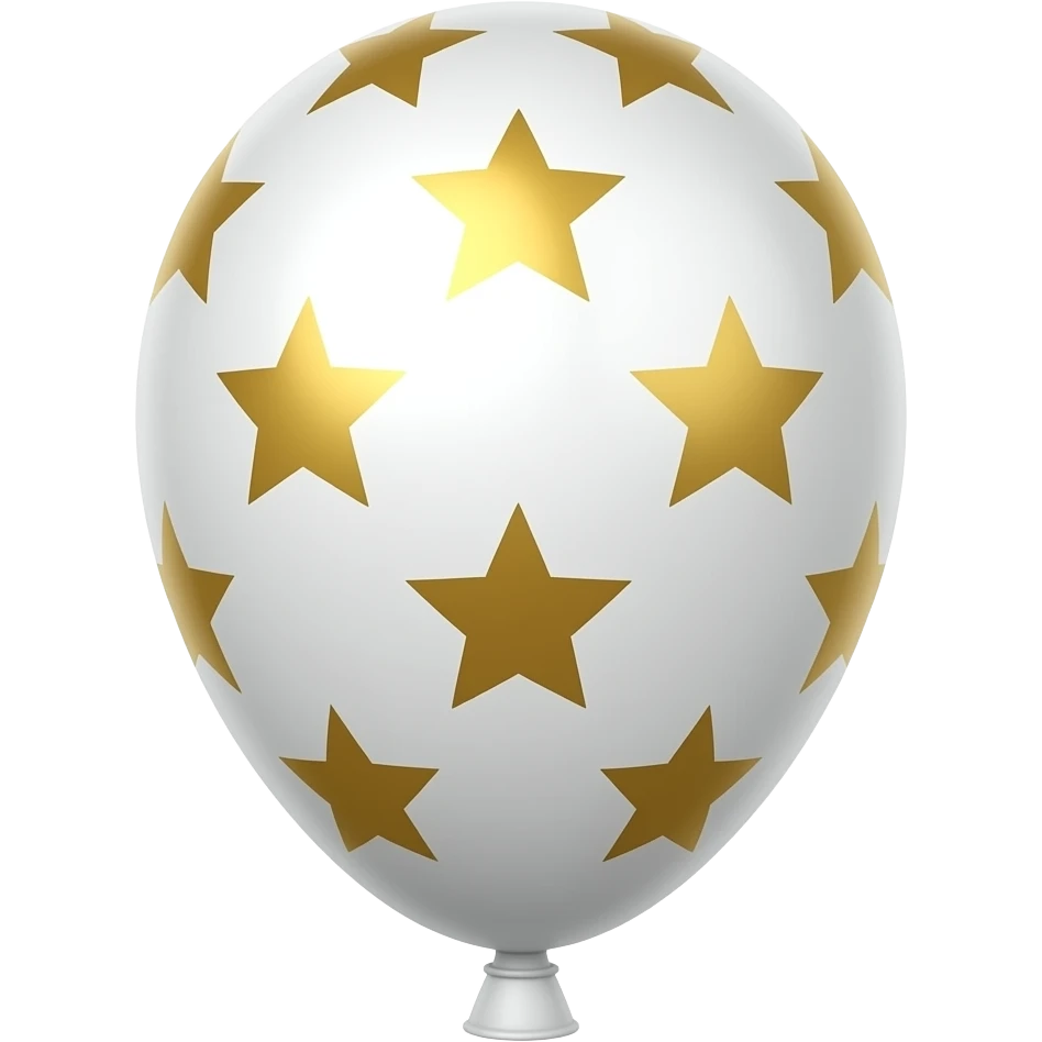 LITTLE GOLD STARS ON BALLOON emoji