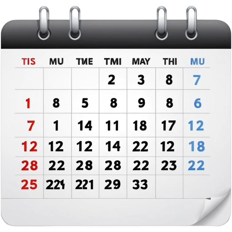 calendar showing today's date emoji