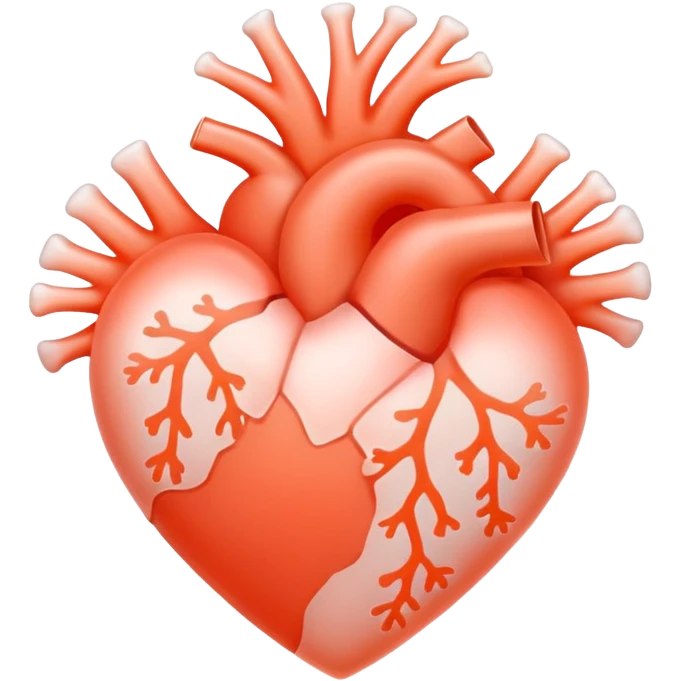white heart with a soft coral glow emoji