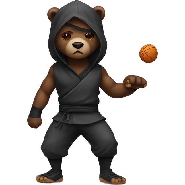 Ninja bear Baller emoji