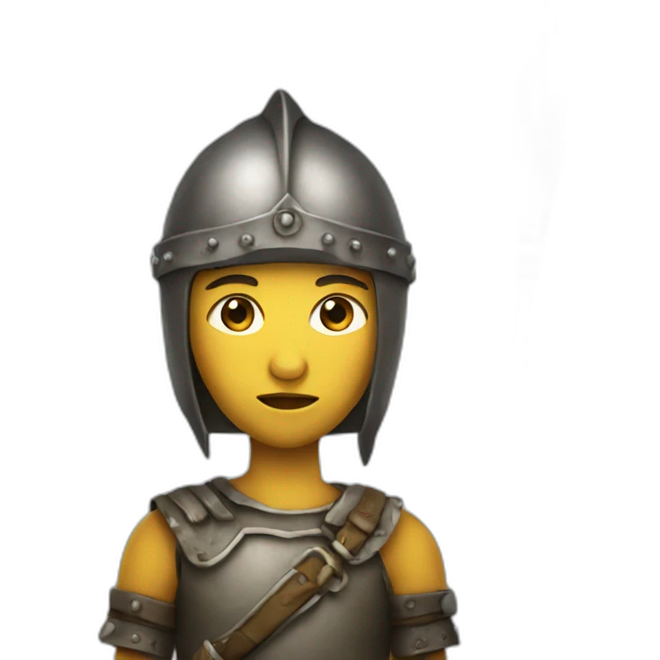 person with spear in head emoji
