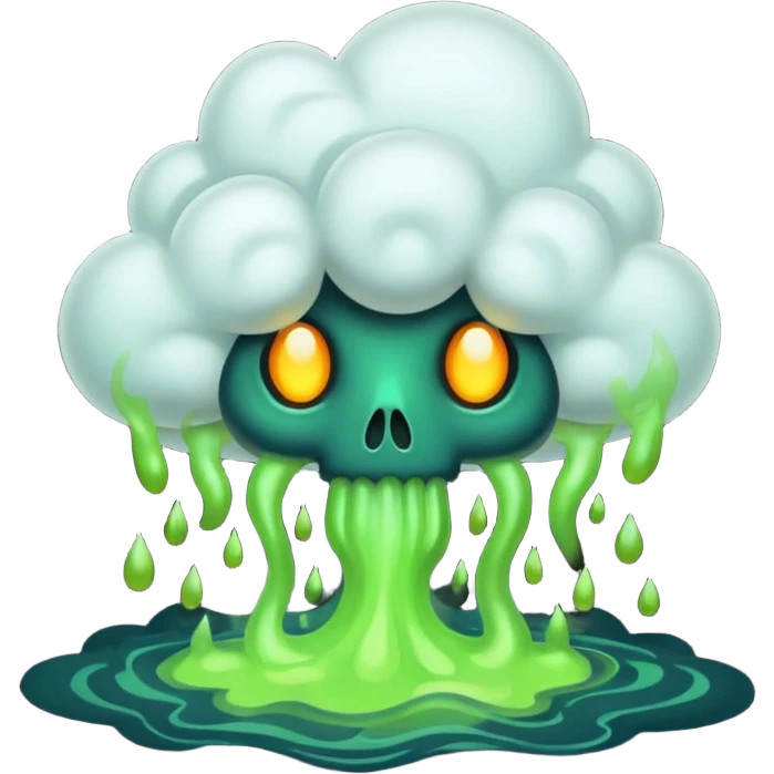 a poisonous cloud of gas, dark swamp color emoji