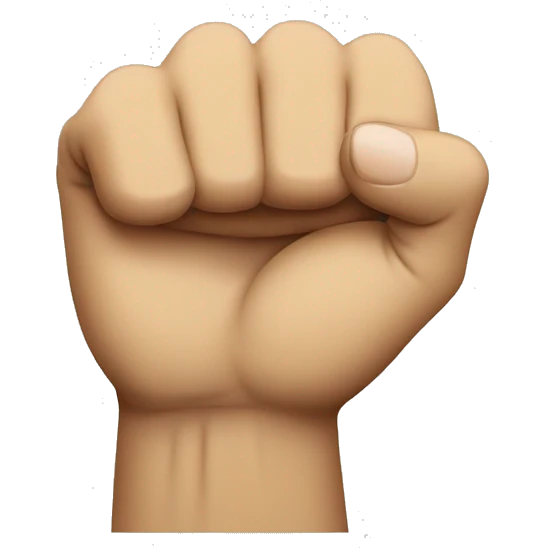 closed fist with only smallest finger half closed emoji