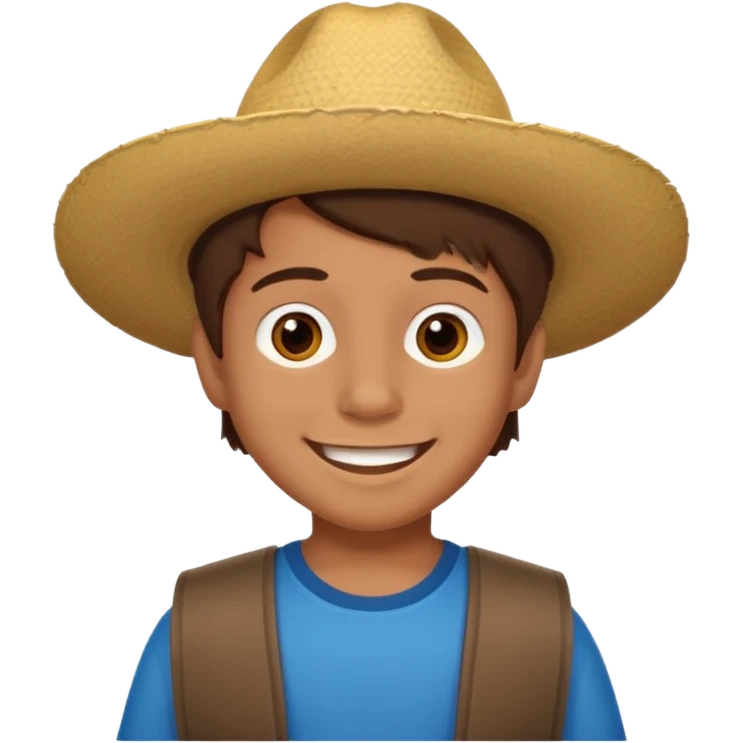 A 6 year old mexican boy with brown hair emoji