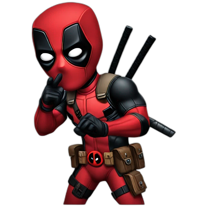 Deadpool waving emoji