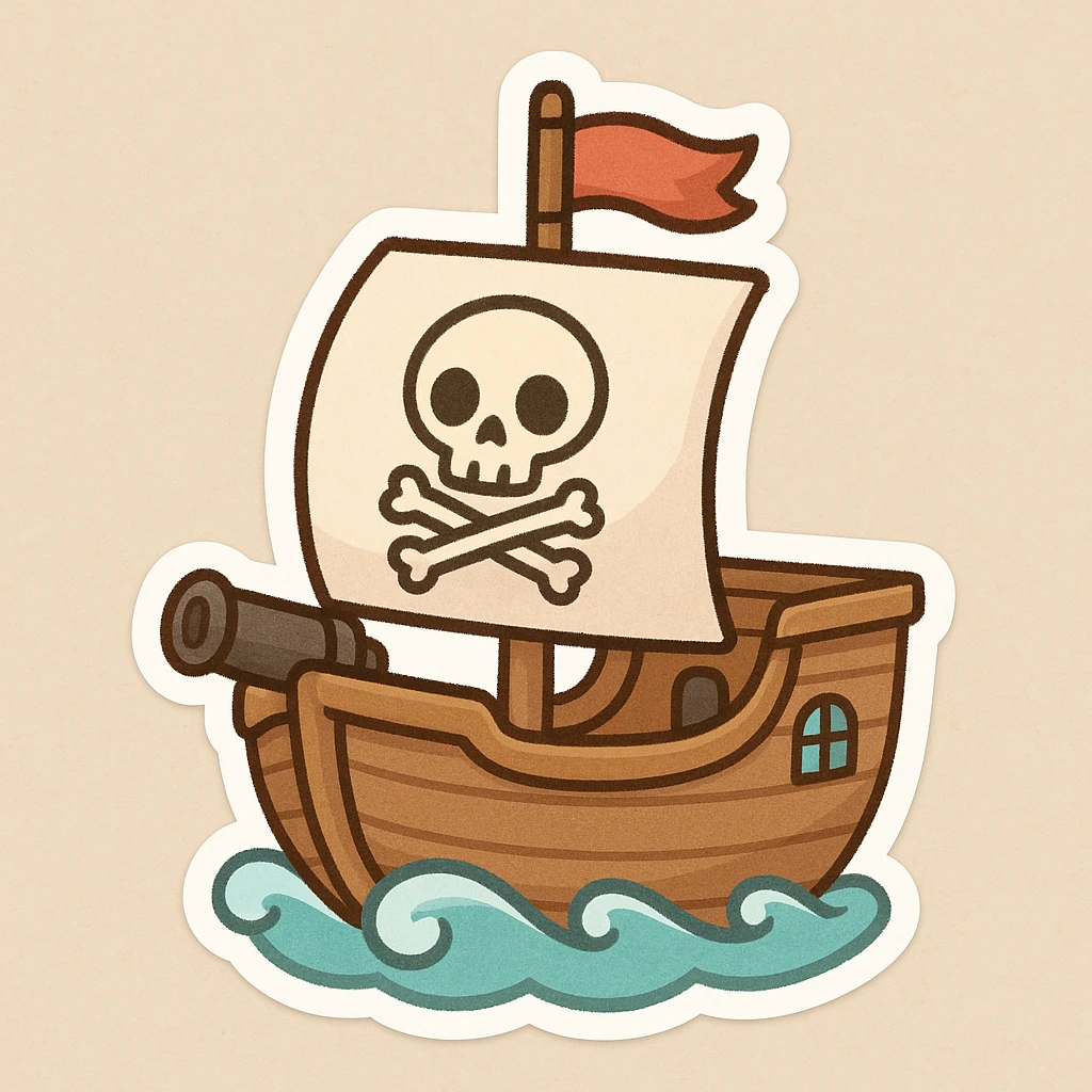 pirate ship emoji