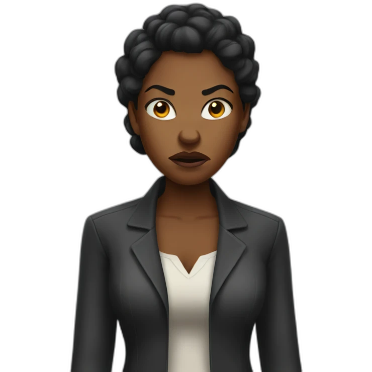 Angry black woman emoji