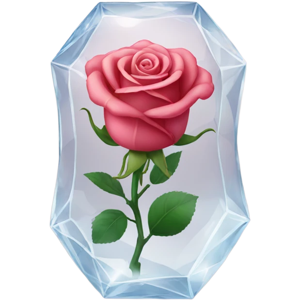 a rose in a cristal  emoji