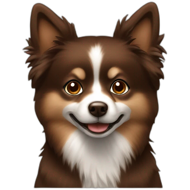 Spitz chocolate dark with brown no white colour  emoji