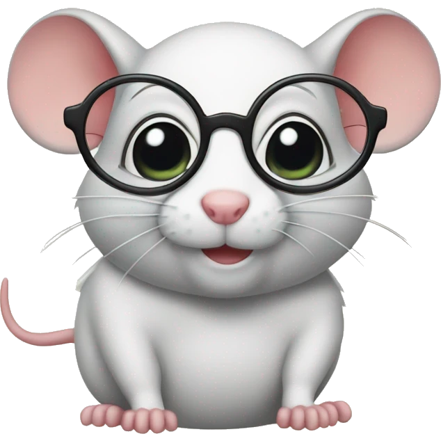 Smart mouse wearing glasses 🤓🐭 emoji