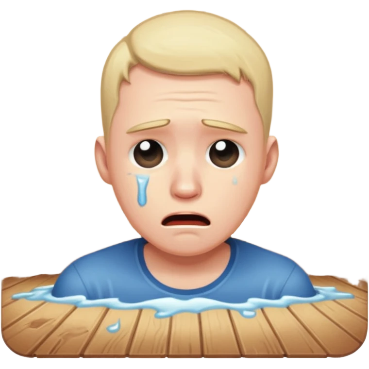 Crying male banging on the floor emoji