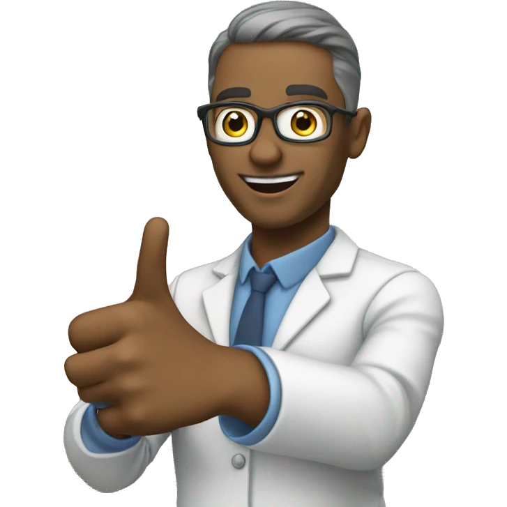 physical science teacher pointing at the b emoji