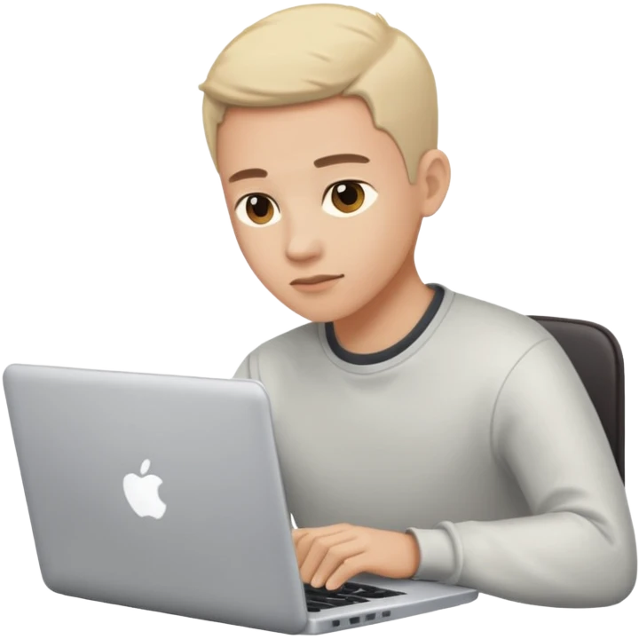 A person typing/creating content on their laptop emoji