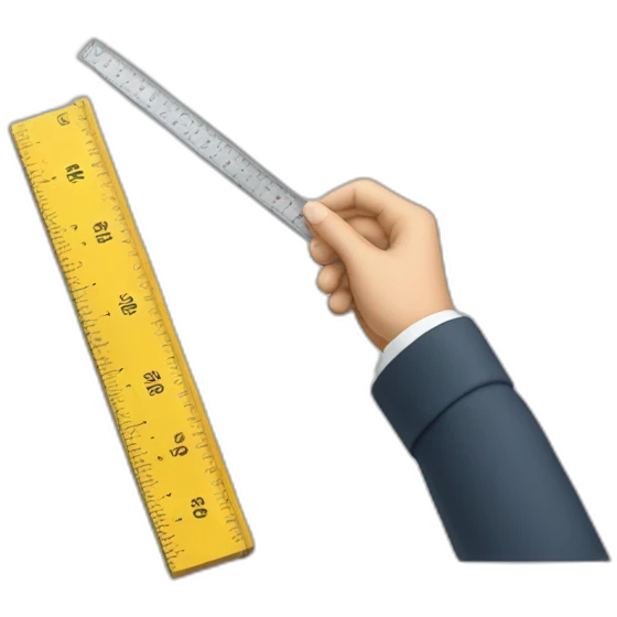 hand holding ruler emoji