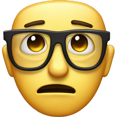 sad emoji with tinted glasses emoji