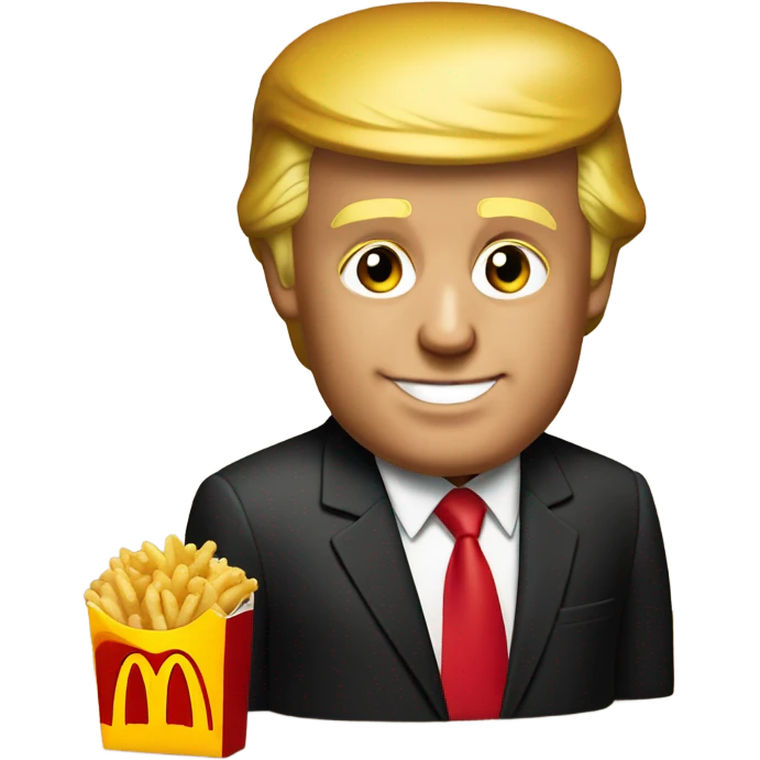 President Trump as a McDonalds employee.  emoji