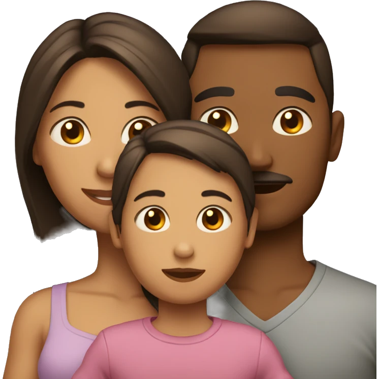 Una familia de una madre y dos niños emoji