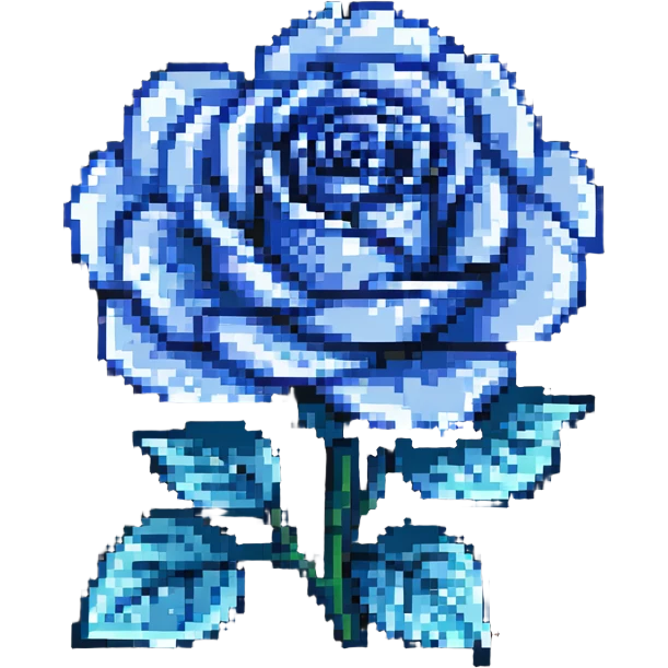 blue rose emoji