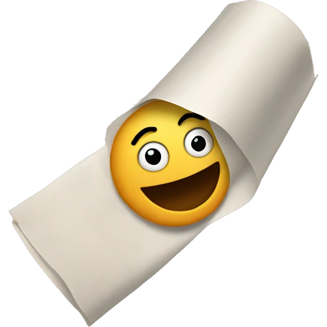 rolling up in paper emoji