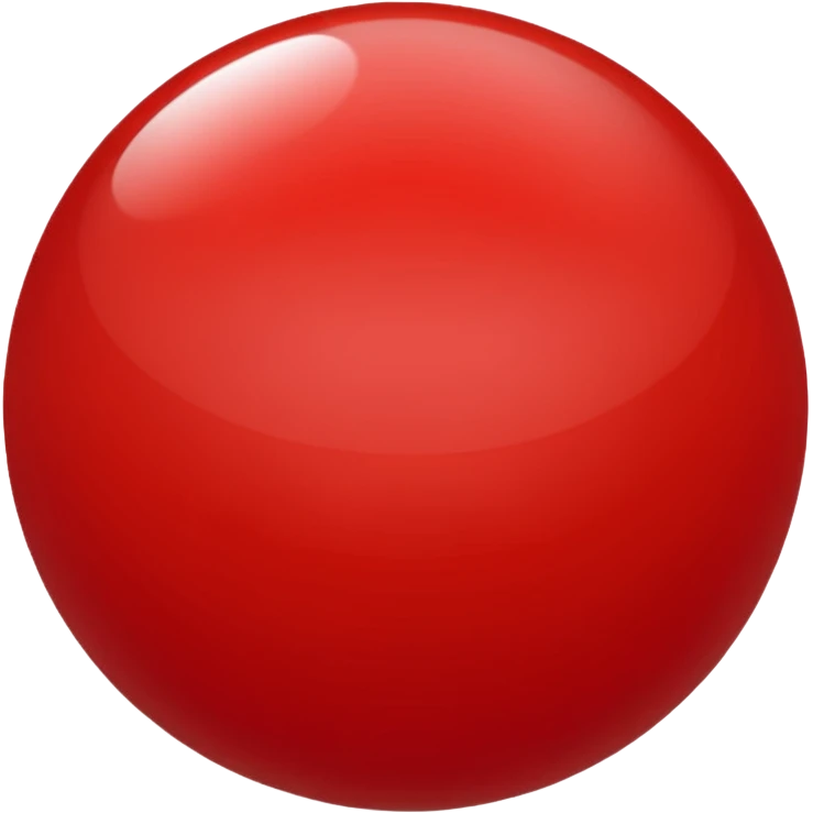 scarlet sphere, vivid hot red emoji