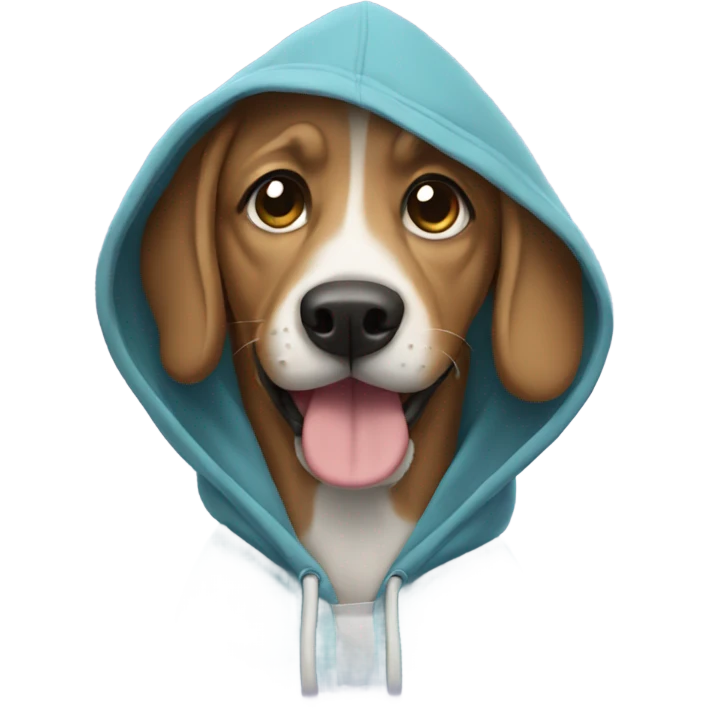 Dog wearing a hoodie  emoji