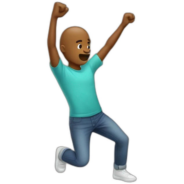 Homme qui fait un dab emoji
