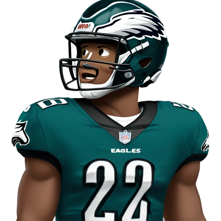 saquon barkley in eagles jersey emoji