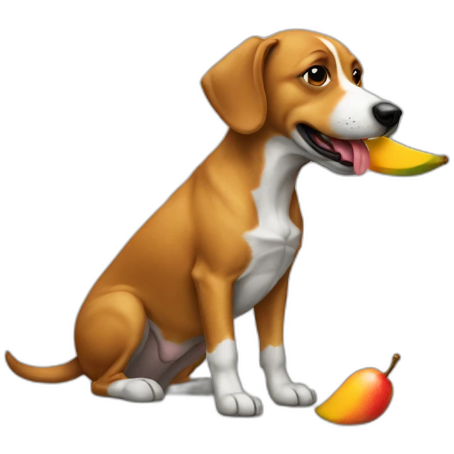 boot dog sucking mango emoji