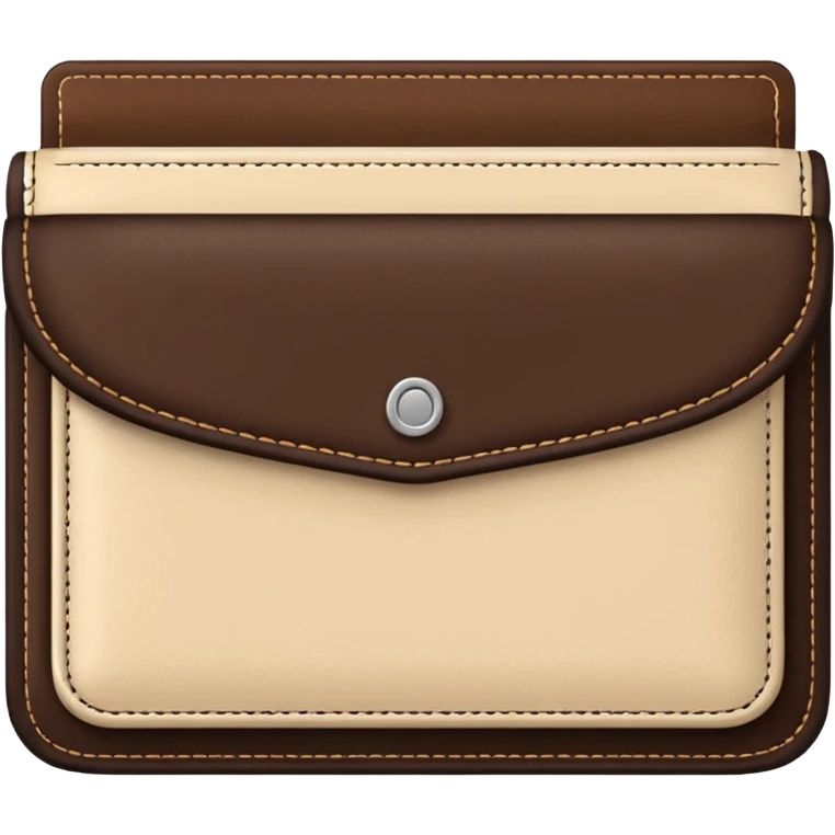 Cream and Dark Brown Money Wallet emoji