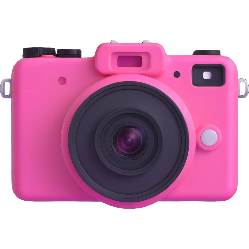 pink camera emoji